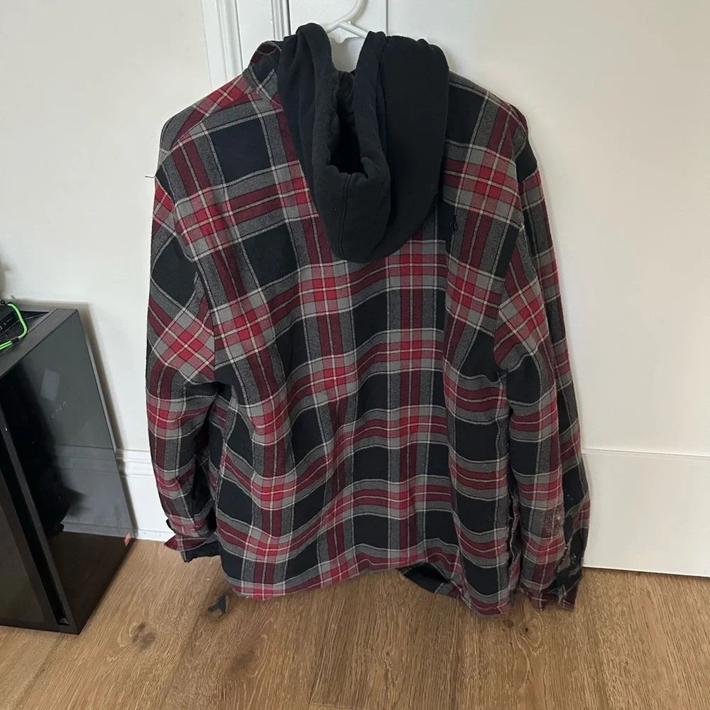 Plaid Black and Red Men's Jacket - Picture 3 of 3